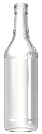 Glass spirit & liquor bottle SPIRAL 75 CL