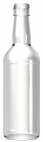 Glass spirit & liquor bottle RHUM 50 CL BVP