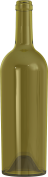 Botella de vidrio musgo para vino BD ANTIGUA 75 CL (750 ml)
