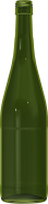 Empty wine bottle RHIN ART 75 CL BVS