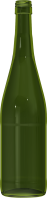 Empty wine bottle RHIN ART 75 CL BVS