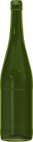 Empty wine bottle RHIN ART 75 CL BVS